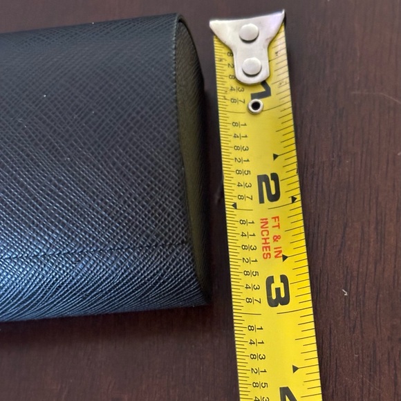 Prada Textured Black Leather Sunglasses Case Accessory - Picture 8 of 9